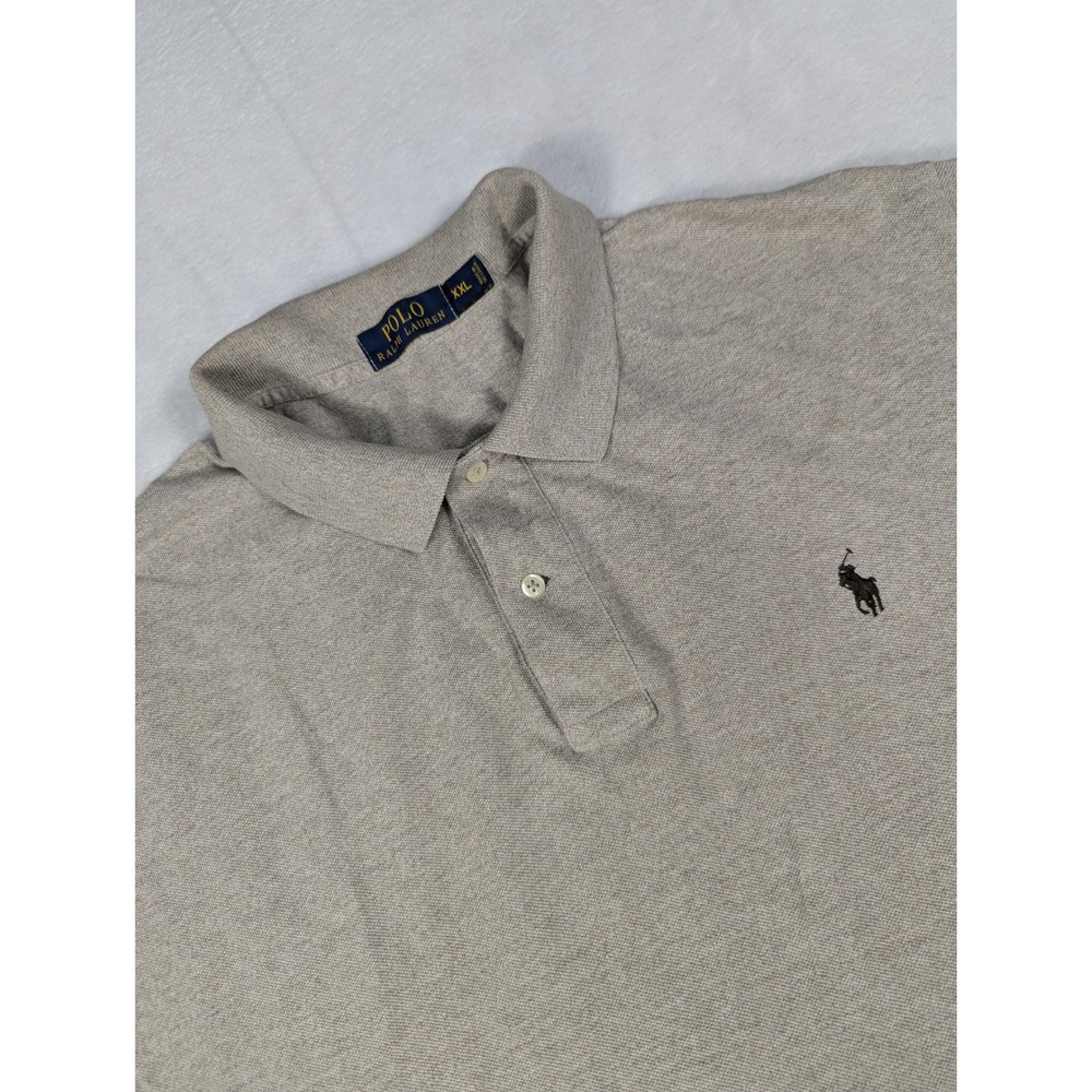 Polo Ralph Lauren Heathered Tan Mens Polo Shirt Size‎ XXL